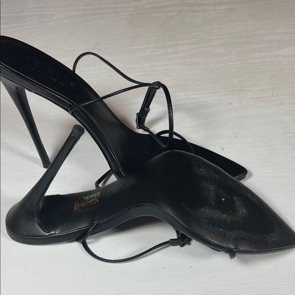 La Femme Black Strappy Heels - Picture 3 of 4